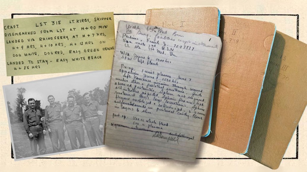 World War 2 vintage journals and documents and photos